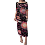 Australia NAIDOC Week Puletasi Happy 50th Anniversary Pink Version