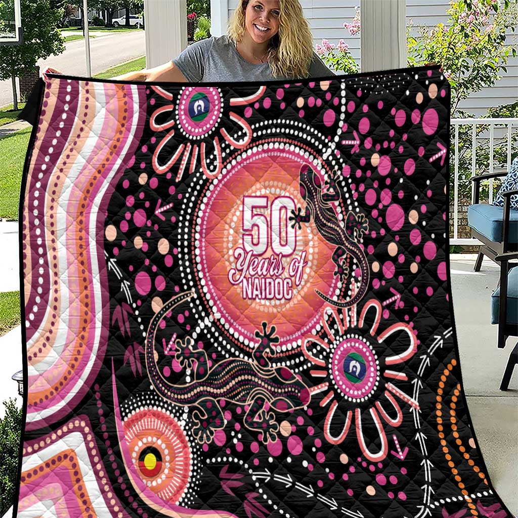 Australia NAIDOC Week Quilt Happy 50th Anniversary Pink Version