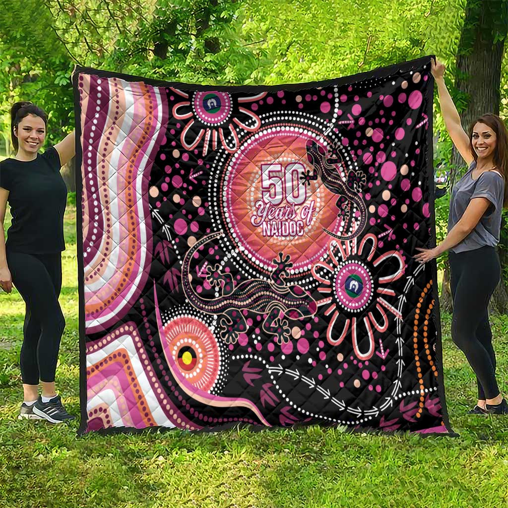 Australia NAIDOC Week Quilt Happy 50th Anniversary Pink Version