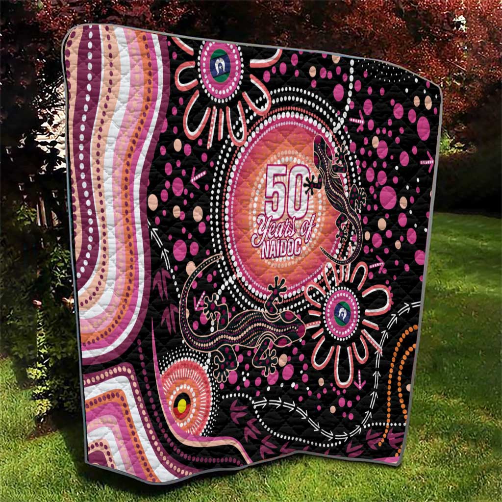 Australia NAIDOC Week Quilt Happy 50th Anniversary Pink Version
