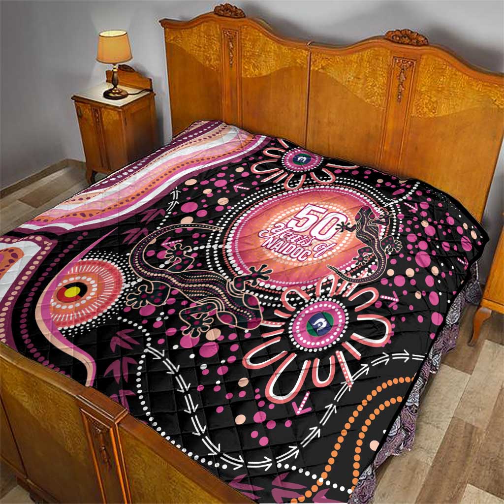 Australia NAIDOC Week Quilt Happy 50th Anniversary Pink Version