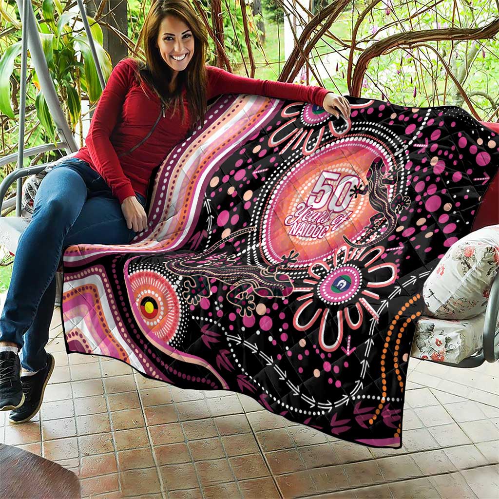 Australia NAIDOC Week Quilt Happy 50th Anniversary Pink Version