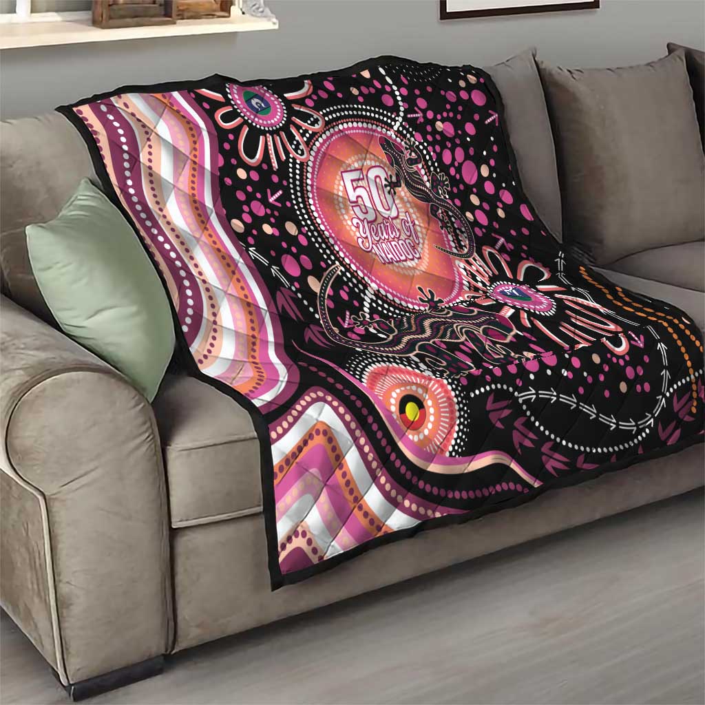 Australia NAIDOC Week Quilt Happy 50th Anniversary Pink Version