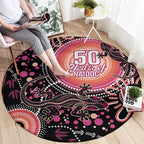 Australia NAIDOC Week Round Carpet Happy 50th Anniversary Pink Version