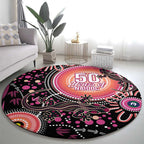 Australia NAIDOC Week Round Carpet Happy 50th Anniversary Pink Version