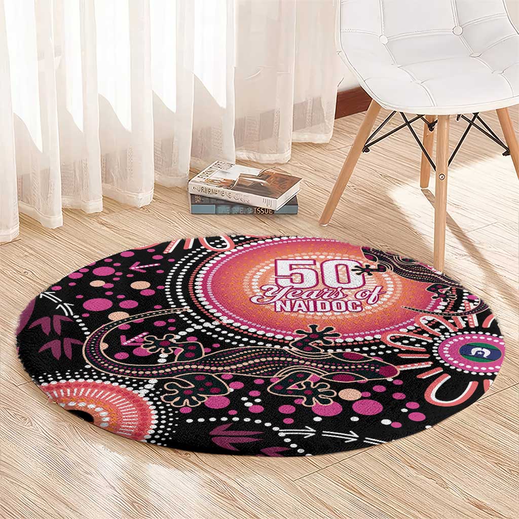 Australia NAIDOC Week Round Carpet Happy 50th Anniversary Pink Version