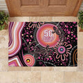 Australia NAIDOC Week Rubber Doormat Happy 50th Anniversary Pink Version