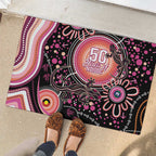Australia NAIDOC Week Rubber Doormat Happy 50th Anniversary Pink Version