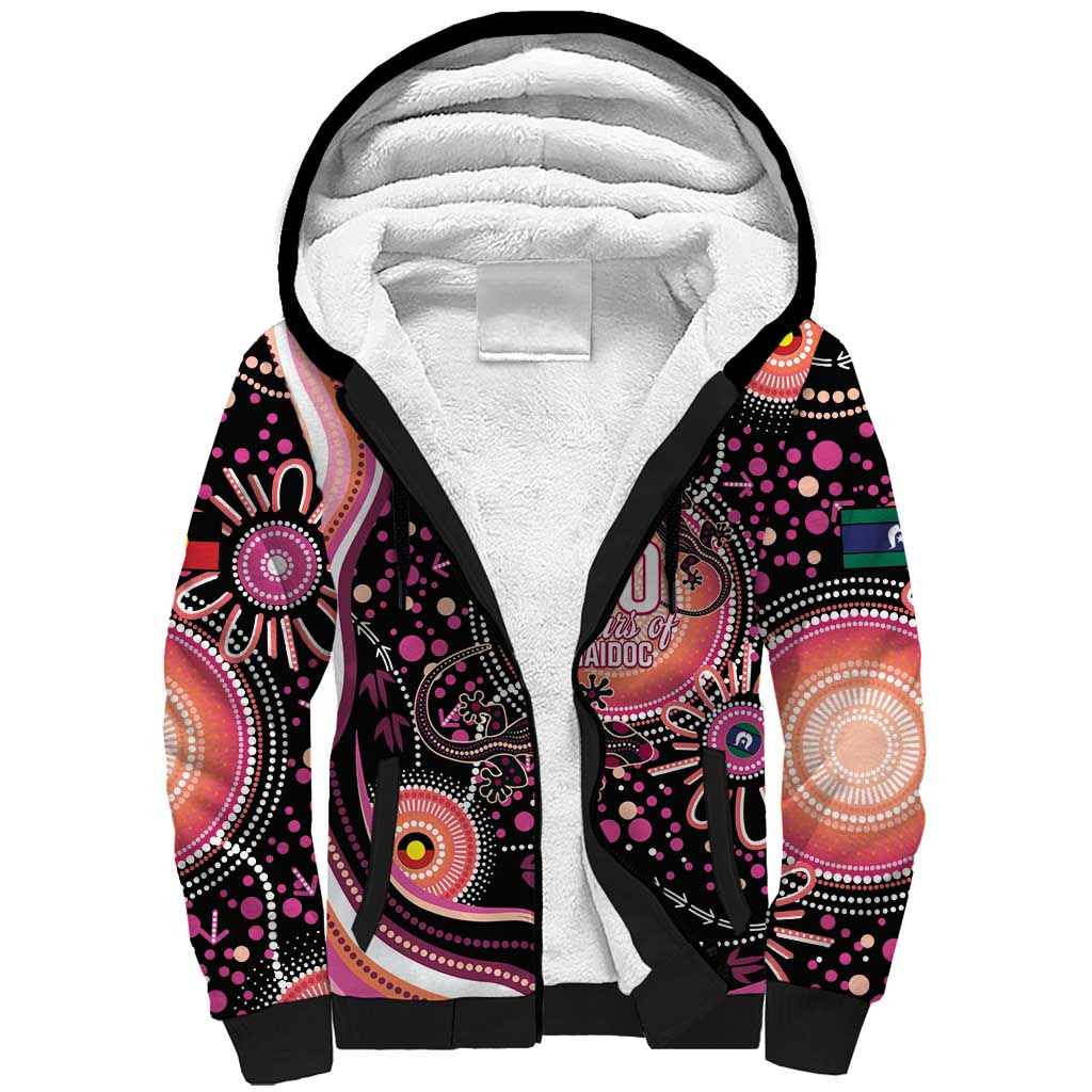 Australia NAIDOC Week Sherpa Hoodie Happy 50th Anniversary Pink Version