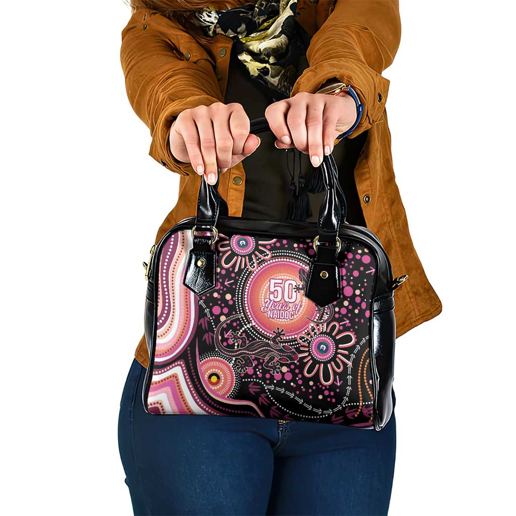 Australia NAIDOC Week Shoulder Handbag Happy 50th Anniversary Pink Version
