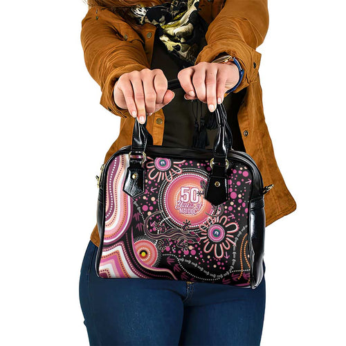 Australia NAIDOC Week Shoulder Handbag Happy 50th Anniversary Pink Version