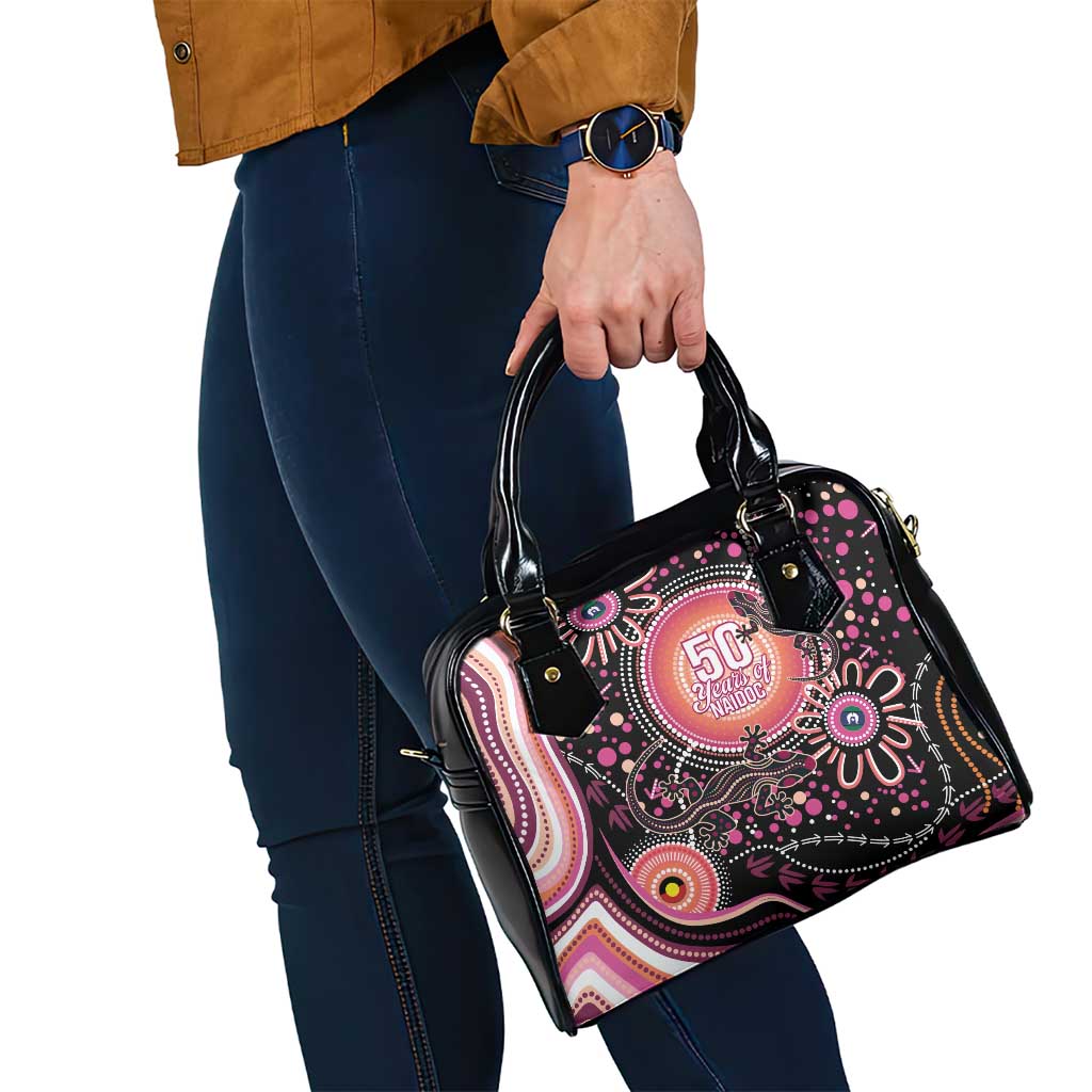 Australia NAIDOC Week Shoulder Handbag Happy 50th Anniversary Pink Version