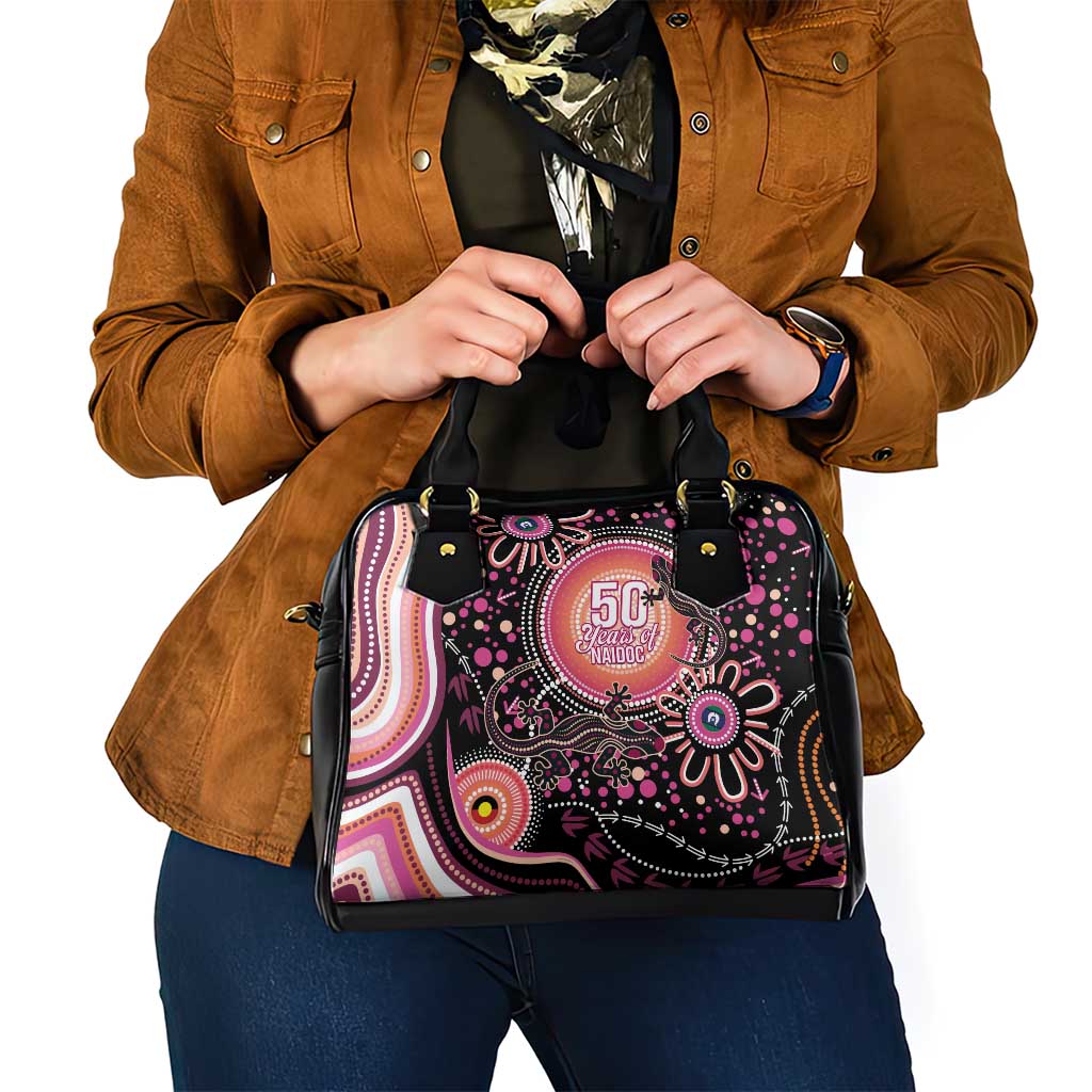 Australia NAIDOC Week Shoulder Handbag Happy 50th Anniversary Pink Version