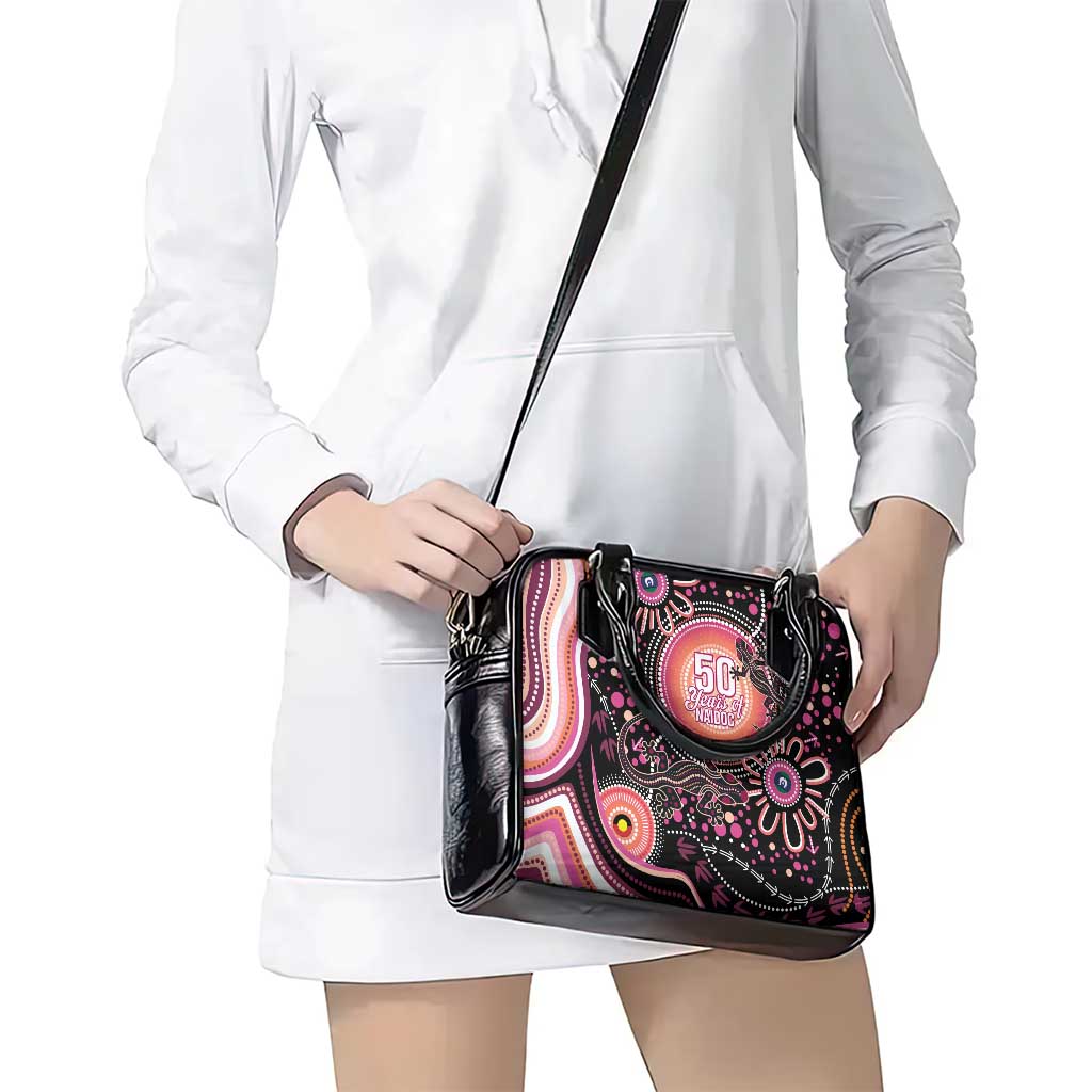 Australia NAIDOC Week Shoulder Handbag Happy 50th Anniversary Pink Version