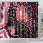 Australia NAIDOC Week Shower Curtain Happy 50th Anniversary Pink Version
