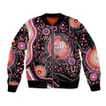 Australia NAIDOC Week Sleeve Zip Bomber Jacket Happy 50th Anniversary Pink Version