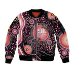 Australia NAIDOC Week Sleeve Zip Bomber Jacket Happy 50th Anniversary Pink Version