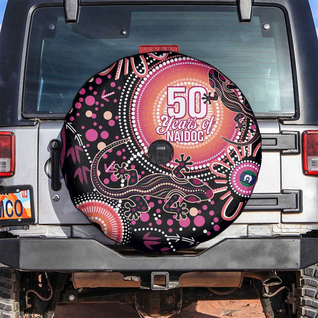 Australia NAIDOC Week Spare Tire Cover Happy 50th Anniversary Pink Version