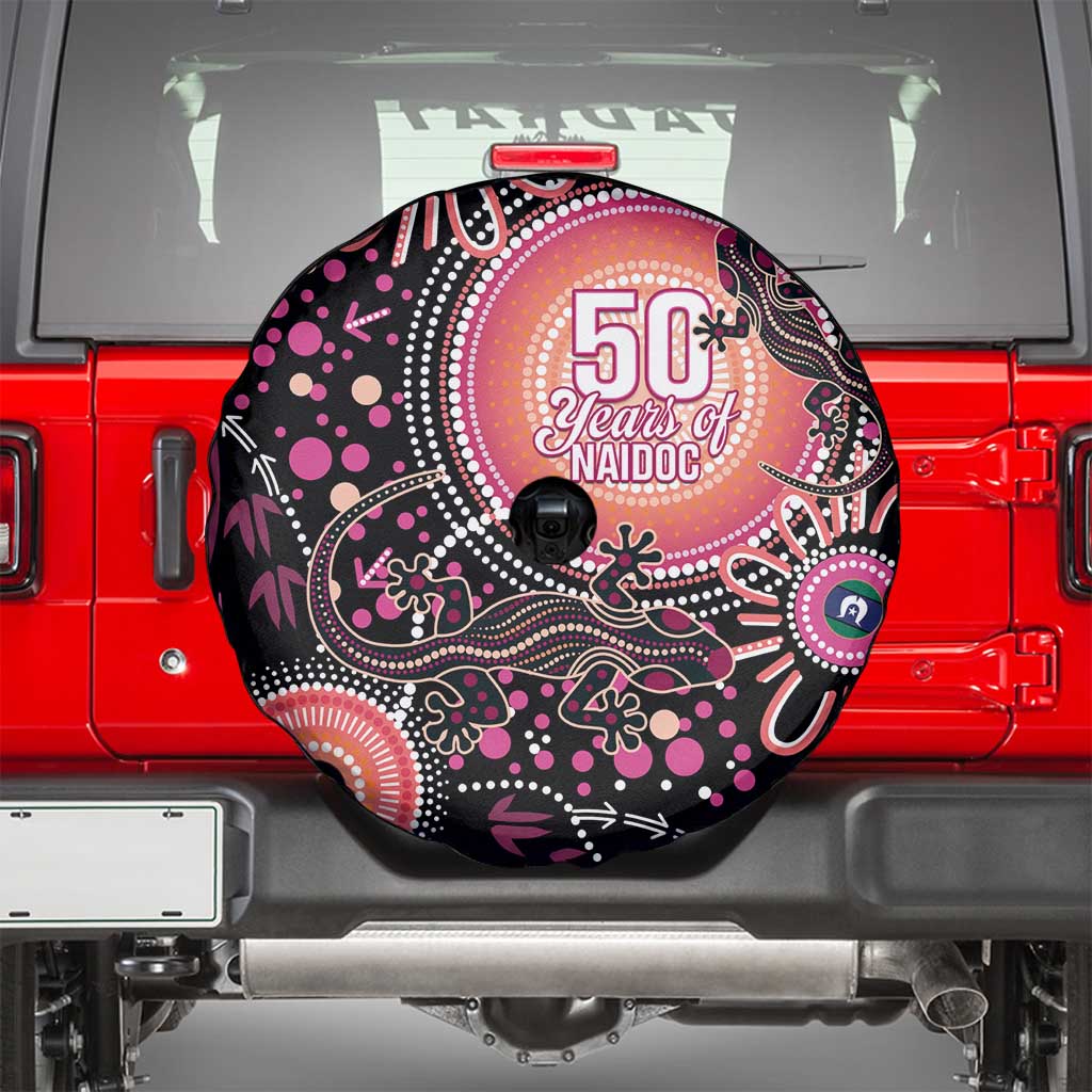 Australia NAIDOC Week Spare Tire Cover Happy 50th Anniversary Pink Version