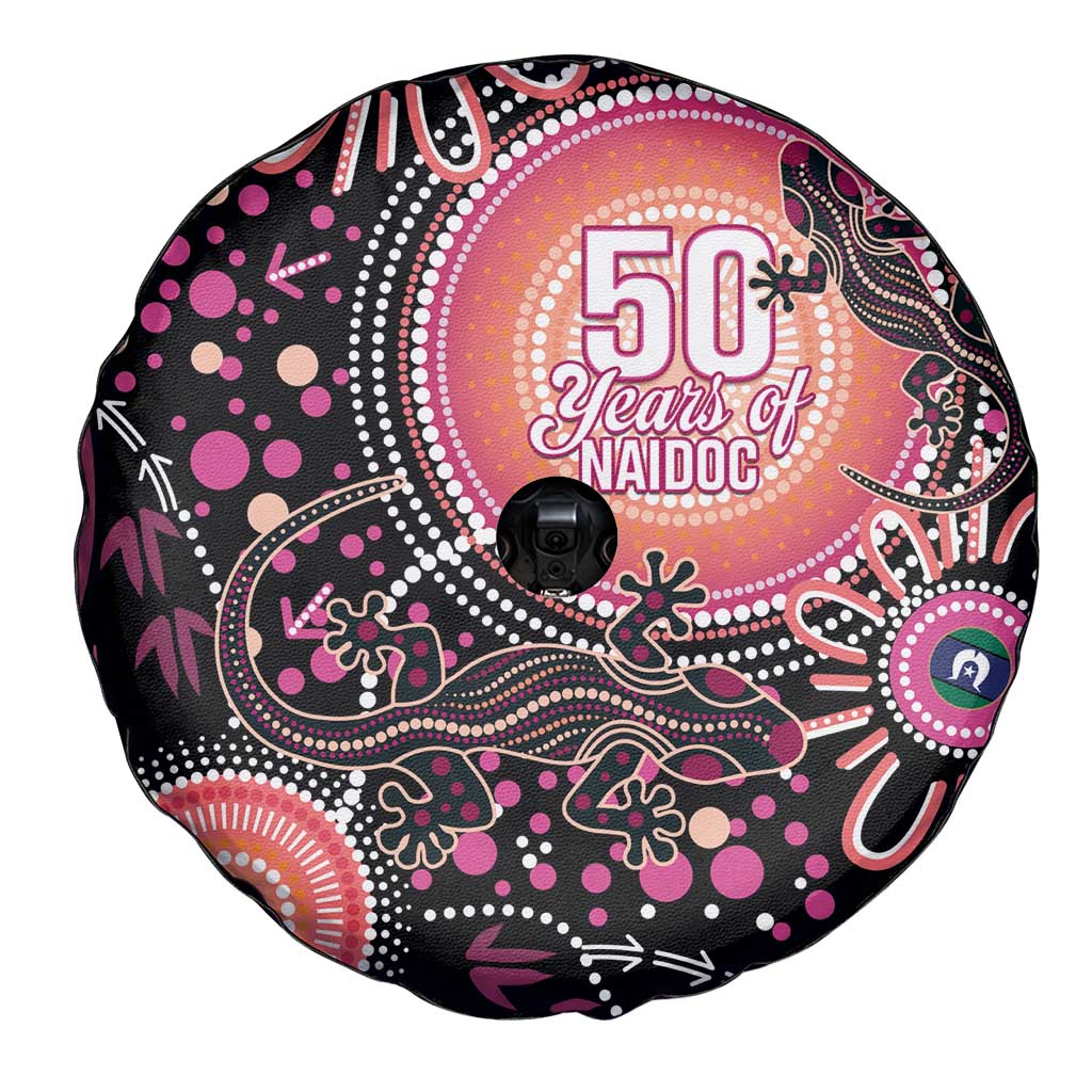 Australia NAIDOC Week Spare Tire Cover Happy 50th Anniversary Pink Version