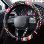 Australia NAIDOC Week Steering Wheel Cover Happy 50th Anniversary Pink Version