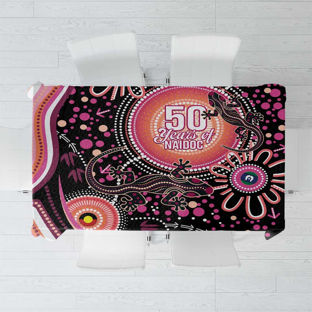 Australia NAIDOC Week Tablecloth Happy 50th Anniversary Pink Version