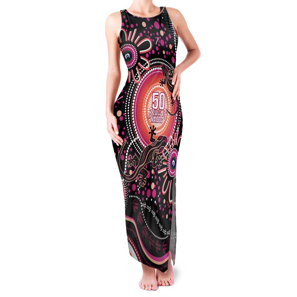 Australia NAIDOC Week Tank Maxi Dress Happy 50th Anniversary Pink Version