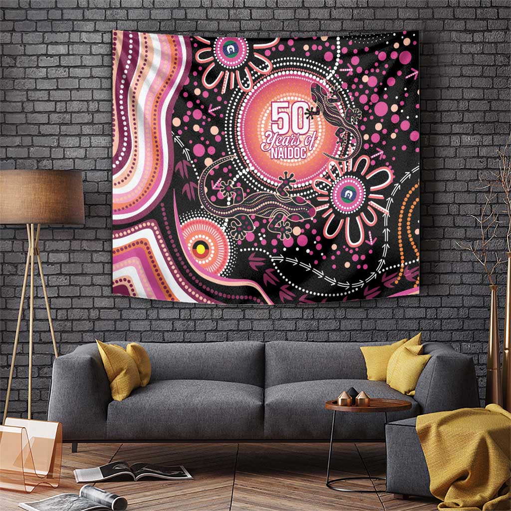 Australia NAIDOC Week Tapestry Happy 50th Anniversary Pink Version