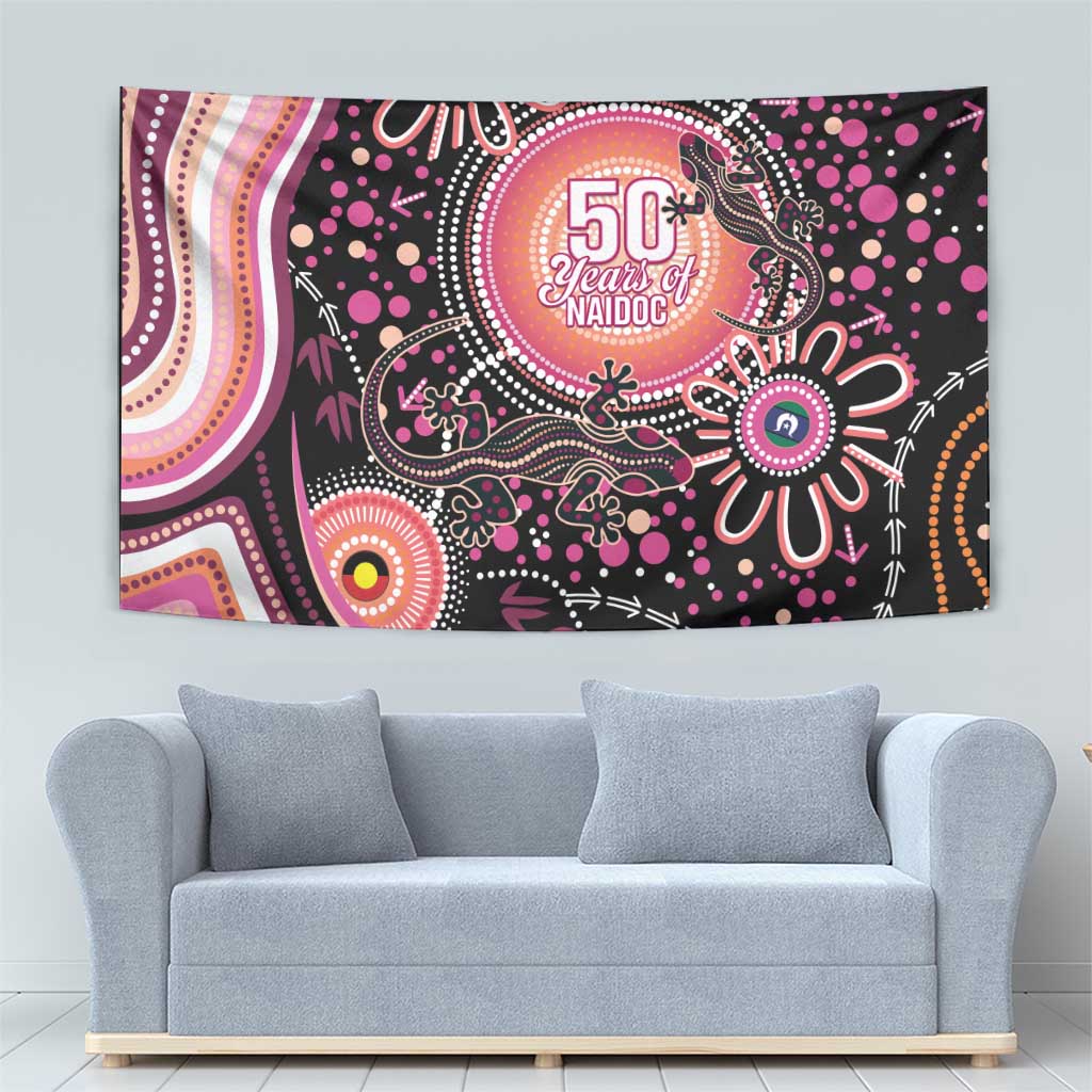 Australia NAIDOC Week Tapestry Happy 50th Anniversary Pink Version