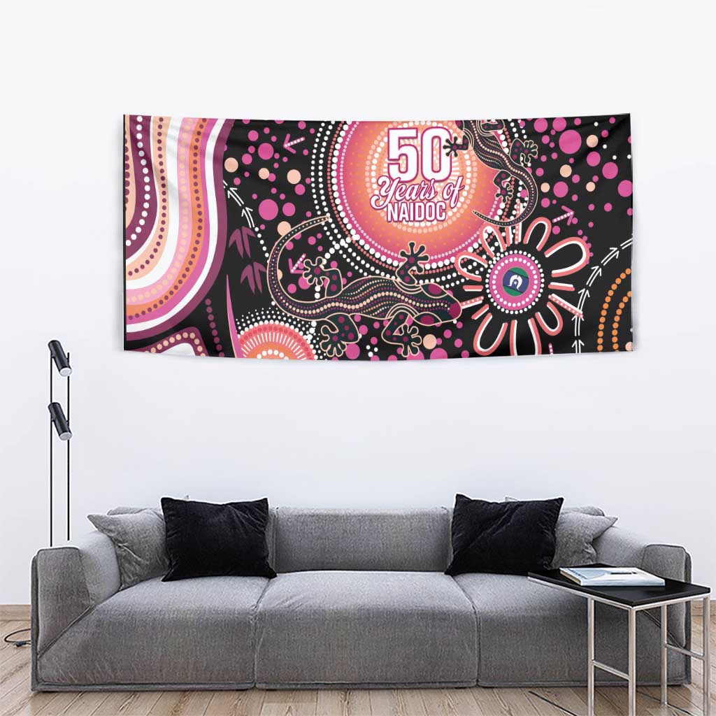 Australia NAIDOC Week Tapestry Happy 50th Anniversary Pink Version