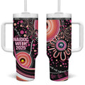 Australia NAIDOC Week Tumbler With Handle Happy 50th Anniversary Pink Version
