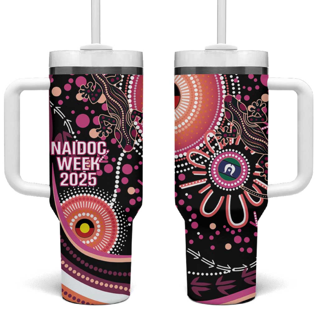 Australia NAIDOC Week Tumbler With Handle Happy 50th Anniversary Pink Version