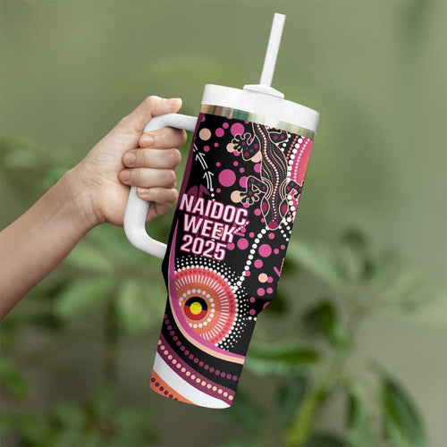 Australia NAIDOC Week Tumbler With Handle Happy 50th Anniversary Pink Version