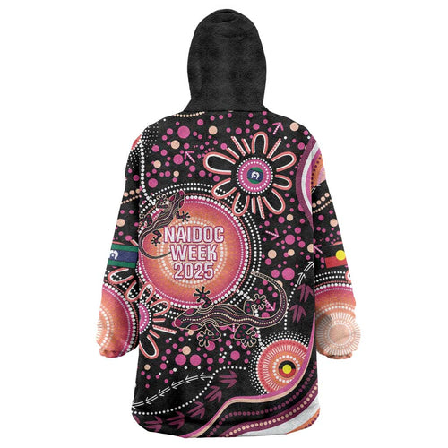 Australia NAIDOC Week Wearable Blanket Hoodie Happy 50th Anniversary Pink Version