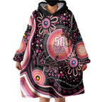 Australia NAIDOC Week Wearable Blanket Hoodie Happy 50th Anniversary Pink Version