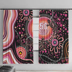 Australia NAIDOC Week Window Curtain Happy 50th Anniversary Pink Version