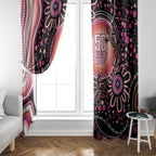 Australia NAIDOC Week Window Curtain Happy 50th Anniversary Pink Version