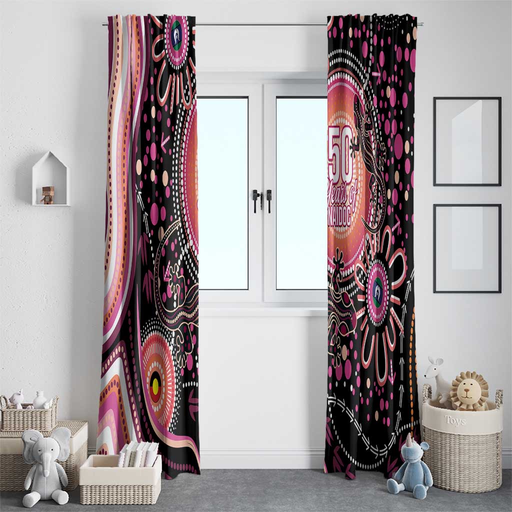 Australia NAIDOC Week Window Curtain Happy 50th Anniversary Pink Version
