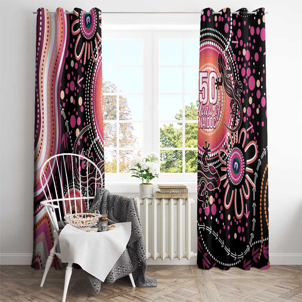Australia NAIDOC Week Window Curtain Happy 50th Anniversary Pink Version
