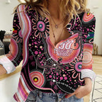 Australia NAIDOC Week Women Casual Shirt Happy 50th Anniversary Pink Version