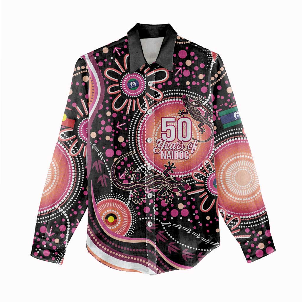 Australia NAIDOC Week Women Casual Shirt Happy 50th Anniversary Pink Version