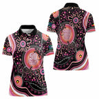 Australia NAIDOC Week Women Polo Shirt Happy 50th Anniversary Pink Version