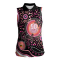 Australia NAIDOC Week Women Sleeveless Polo Shirt Happy 50th Anniversary Pink Version