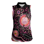 Australia NAIDOC Week Women Sleeveless Polo Shirt Happy 50th Anniversary Pink Version