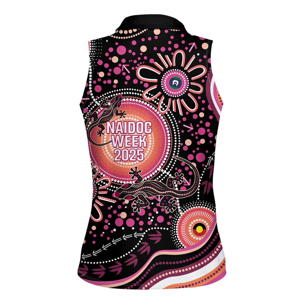 Australia NAIDOC Week Women Sleeveless Polo Shirt Happy 50th Anniversary Pink Version