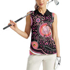 Australia NAIDOC Week Women Sleeveless Polo Shirt Happy 50th Anniversary Pink Version