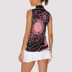 Australia NAIDOC Week Women Sleeveless Polo Shirt Happy 50th Anniversary Pink Version