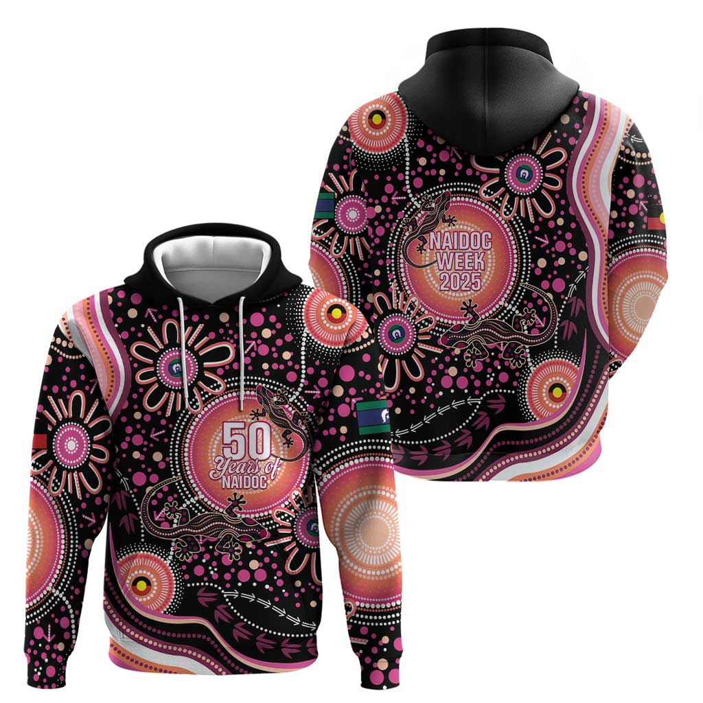 Australia NAIDOC Week Zip Hoodie Happy 50th Anniversary Pink Version