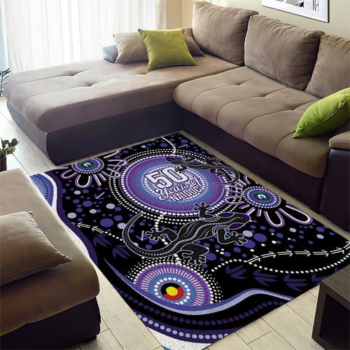 Australia NAIDOC Week Area Rug Happy 50th Anniversary Purple Version