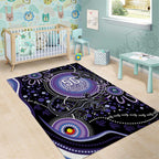 Australia NAIDOC Week Area Rug Happy 50th Anniversary Purple Version